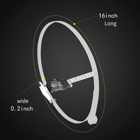 Zip Ties 16 Inch, 100 per pack Heavy Duty Cable Ties with 70 Pounds Tensile Strength