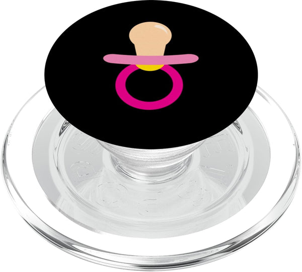 Baby Pacifier Pink Cute Funny Childs Kids Gift Baby Pacifier PopSockets MagSafe PopGrip for iPhone