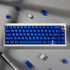 PBT Double Shot Blue Keycaps Set, Cherry Profile Translucent Keycaps, 114 Keys Fit for 60% 65% 95% Mechanical Keyboards