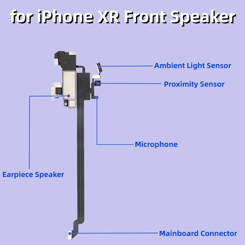 for iPhone XR Earpiece Speaker Replacement Earspeaker Replacement Proximity Sensor Flex Cable with Repair Kits for iPhone XR A1984 A2105 A2106 A2108