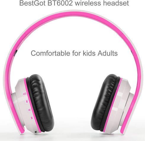 2024 Kids Bluetooth Headphones BT6002, Wireless Headphones for Kids and Adults, Foldable Headset for 18 Hours,