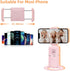Mcbazel Auto Face Tracking Tripod for Live Vlog Streaming, 360° Rotation, Rechargeable Battery, Pink Phone Camera Mount