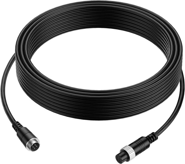 EKYLIN 16FT 5M Waterproof 4-Pin Car Video Extension Cable for CCTV Rearview Camera Truck Trailer
