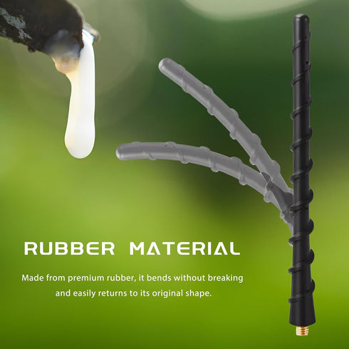 Fkewp 7 Inch Car Spiral Antenna, Waterproof PVC Rubber Antenna Mast with Screw Adapters, Flexible Auto Short Antenna