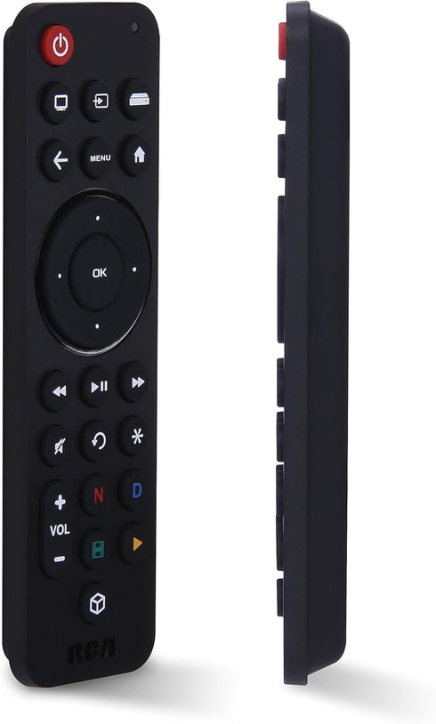 RCA Universal Rechargeable 3-Device Streaming Remote Control for TV, Audio, Soundbar, Streaming Devices,