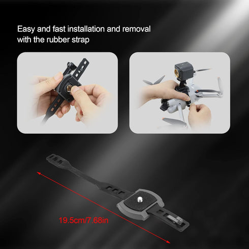 Hanatora Camera Expansion Mount Holder with Adapter for DJI Mini 2/Mini 3/Mini SE/Mavic Mini, Drone Connector Bracket