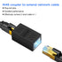 RJ45 Cat6 Coupler Ethernet Extender Connector, 10 Pack, Female to Female Black for Cat7, Cat6, Cat5e, Cat5