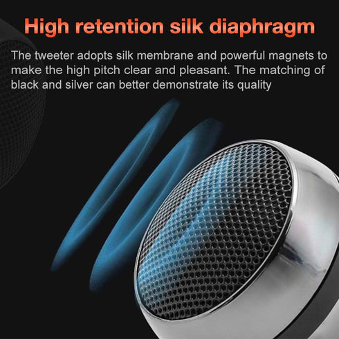 2pcs Loudspeaker Universal Car Tweeter 150W 4Ohm Audio Silk Film for High-Pitched Car Audio Modification