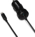 Amazon Basics 12W Car Charger with Lightning Cable (Straight) for iPhone and Apple Devices, 3 ft - Black