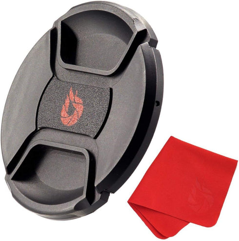 55mm Snap-On Center-Pinch Lens Cap, Extra Strong Springs, Camera Lens Cover, 100% Recycled Plastic - Compatible with