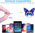 Cell Phone Ring Holder, Butterfly Phone Ring Grip Stand 360°Rotation Finger Ring Kickstand Compatible with iPhone,All Android Smartphone (Blue)