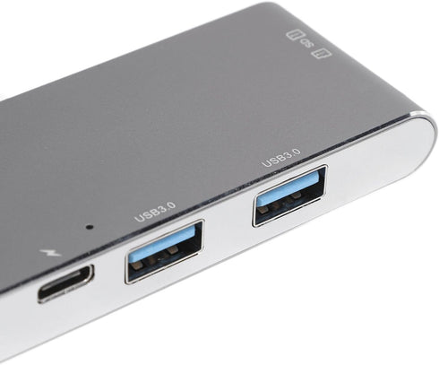 goodstumbler 6 2 4K USB3.0 in USB C Hub: Universal Compatible with MacBook, Aluminum Alloy Design, Plug and Play Dual