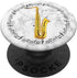 Saxophone Jazz Player Gift Music Notes Circle PopSockets Standard PopGrip: Swappable Grip for Phones & Tablets