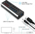 RSHTECH 7 Ports USB 3.0 Powered Hub with 4 High Speed Data Transfer + 3 Fast Charging Ports, 36W Adapter (A37-Black)