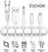 Cord/Cable Organizer, White Cord Holder, USB Cable Management, 3 Packs Cable Clips for Car Home Office (7, 5, 3 Slots)