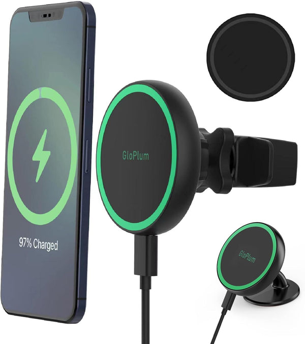 Magnetic Wireless Car Charger Mount, Compatible with Magsafe iPhone 15/14/13, Fast Charging Air Vent