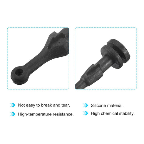 20 Pcs uxcell Case Fan Mount Screws, Silicone Reducing Noise Vibration Mounting Pin Rivet, 9mm x 22.7mm for PC Chassis