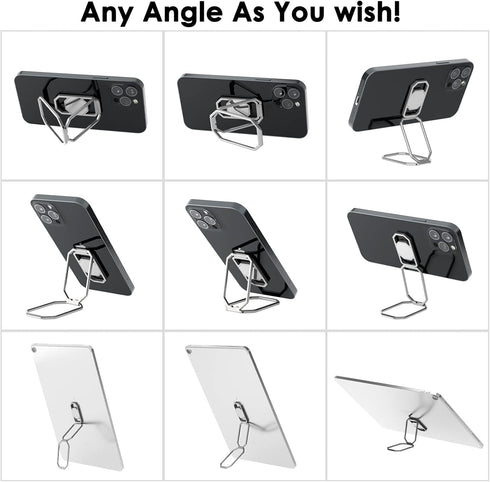Phone Ring Holder Finger Kickstand, Upgraded 360° Rotation Metal Grip for Magnetic Car Mount, Compatible with