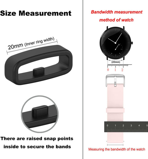 10-PACKS Loops Compatible with Fitbit Versa 4/Versa 3/Versa 2/Versa/Versa Lite, Sense 2/Sense Band Keeper Replacement Silicone Connector Holder for Fitbit Versa 4/Sense 2 Fastener Rings