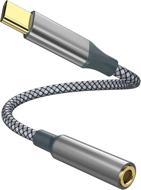 USB C to 3.5mm Aux Audio Dongle for iPhone 15 Pro Max, Samsung Galaxy S23, iPad Pro, Pixel - Type C Adapter