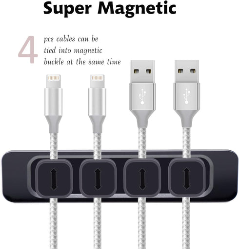 DRM Cable Clips Organizer Magnetic Cable Management Clips Cord Organizer Self Adhesive Sticky for All Wires, Desk Wall Desktop Cord Office Home USB Cable Power Wire Mouse Cable, Black