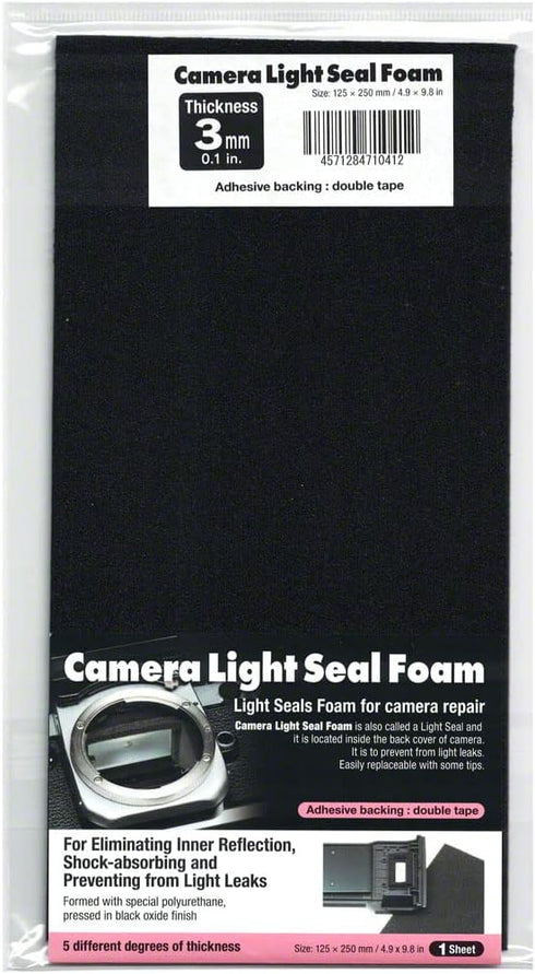Camera Light Seal Foam 250 X 125 X 3.0mm (9.84 X 4.92 X 0.11 in)