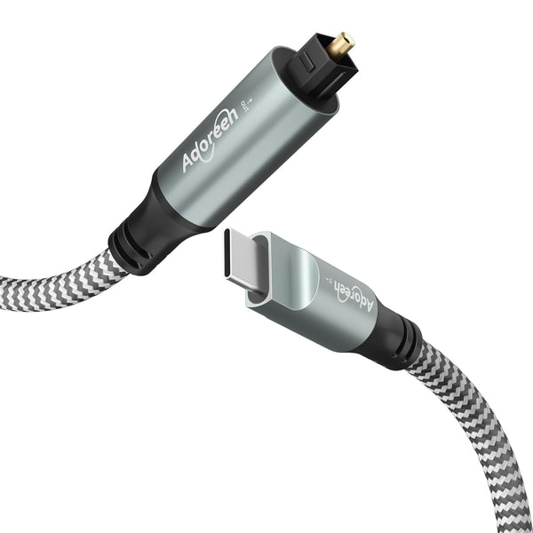 Adoreen Unidirectional USB C to Toslink Digital Optical Audio Cable 4 Ft,