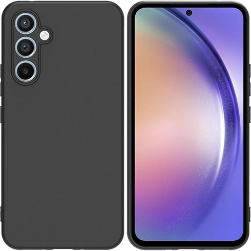 TENOC Phone Case for Samsung Galaxy A54 5G - Black Case Anti-Fingerprint Protective Bumper Matte Cover