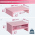 TEAMIX Pink Monitor Stand Riser - 2 Pack Wood 2 Tier Adjustable Stand for Dual Monitors, Laptop, PC
