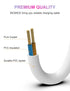 Bicmice USB Type C DC Charging Cable 2.5mm, 2.6Ft Replacement-2 Pack (White)