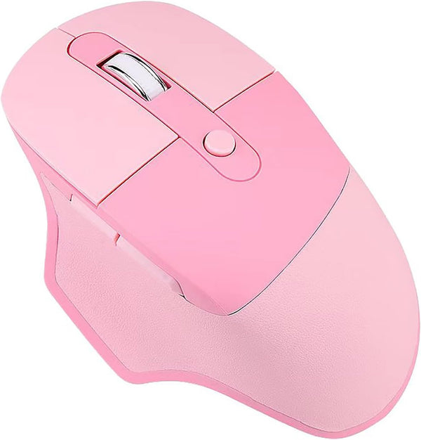 Ergonomic 2.4G & Bluetooth Dual Mode Wireless Mouse, PU Cover, Soundless Keys, Compatible with Notebook, PC, Tablet,