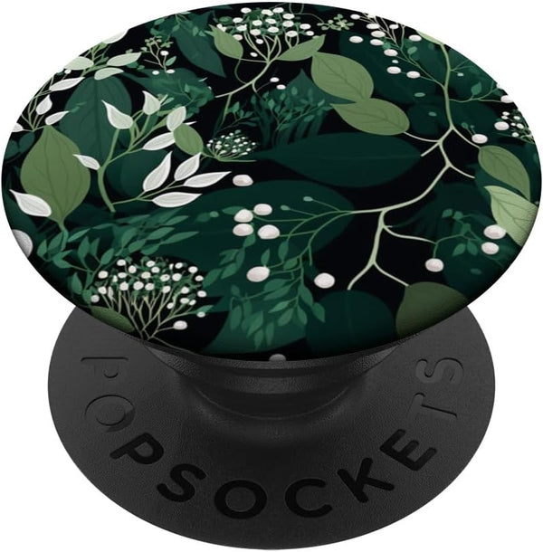 PopSockets Standard PopGrip - Green Botanical Foliage Design