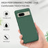 Amzpas Silicone Phone Case for Google Pixel 7, Soft Anti-Scratch Shockproof Protective Cover for Men Women - Dark Green