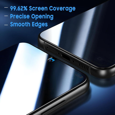 S23 Screen-2 Pack Uyiton UnBreak-Glass for Samsung Galaxy Plus Privacy Screen Protector, [Ultrasonic Fingerprint