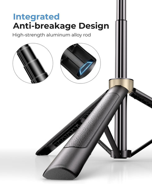 Fuloview 72" Phone Tripod, Tripod for iPhone with Wireless Remote Control, Portable Selfie Stick for iPhone, Live