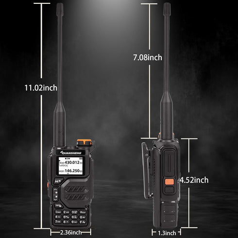 Quansheng UV-K5 Radio USB-C Charging Dual Band Two Way Radio, Long Range Handheld Radio with 771 Antenna and Speaker Mic