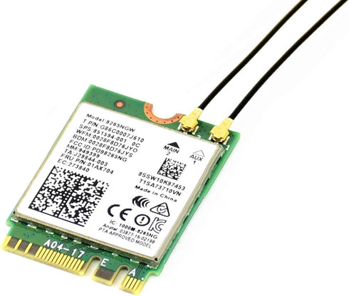 Wireless-AC8265 Dual Mode NIC Module for Jetson Nano Developer Kit, Supports 2.4GHz/5GHz Dual Band WiFi & Bluetooth