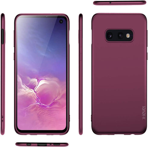 X-Level Galaxy S10e Slim Fit TPU Case - Ultra-Thin Matte Finish, Soft Bumper Cover in Wine Red