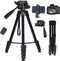 LINKCOOL 67 Inch Lightweight DSLR Tripod Camera Stand for Canon Nikon Sony, Detachable 3 Way Pan Head, Remote & Phone
