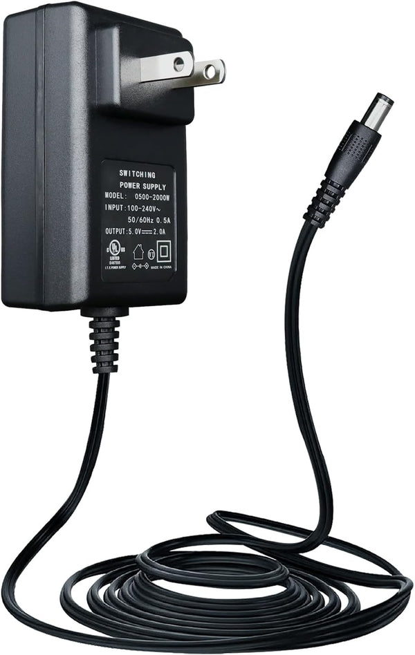 UL Listed 5V 2A Power Supply Adapter, 6ft AC to DC 5V 2000mA 10W Wall Charger for USB Hub Tablets Baby Monitor and More
