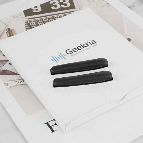 Geekria Protein Leather Headband Pad Compatible with Jabra, Plantronics, Sennheiser, VXI BlueParrott, Headphones