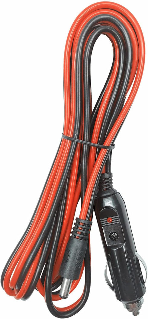 AEISVIK 5.5 2.1mm 10ft 12v 24v 16AWG 15A DC x Connector Car Charger Power Supply Cord - Cigarette Lighter Male Plug