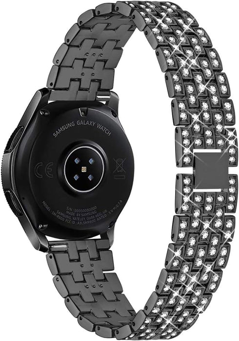 Dsytom Compatible with Samsung Galaxy Watch 42mm Band + Bezel, 20mm Diamond Strap Bracelet for Galaxy Watch 4 Classic
