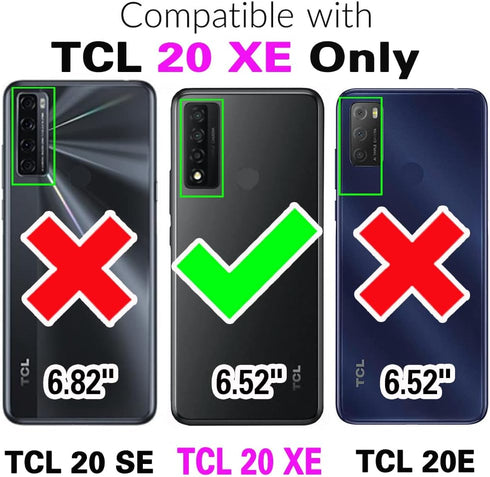 Asuwish Phone Case for TCL 20XE 5087Z Cell Cover Hybrid Rugged Shockproof Hard Protective Drop Proof Full Body Heavy Duty Mobile Accessories TLC 20 XE TCL20XECase EX Women Men Blue