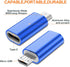 JXMOX USB C to Micro USB Adapter, (4-Pack) Type C Female to Micro USB Male Convert Connector Support Charge Data Sync Compatible with Samsung Galaxy S7/S7 Edge, Nexus 5/6 and Micro USB Devices (Blue) by JXMOX