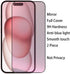 2 Pack Anti-Blue Tempered Glass Mirror Screen Protector Film for iPhone 15 Plus, 6.7 inch 9H Hardness Full Covered
