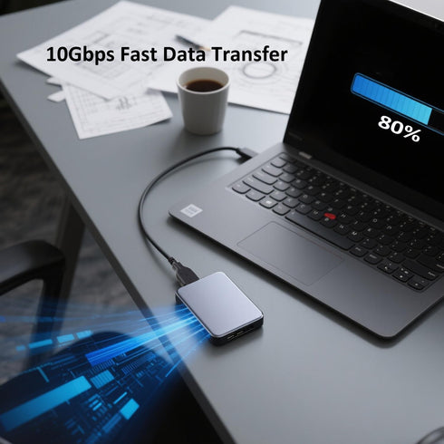 QCEs External Hard Drive Cable to USB C - 3.3FT for WD My Passport, Compatible with iPhone, MacBook, PC