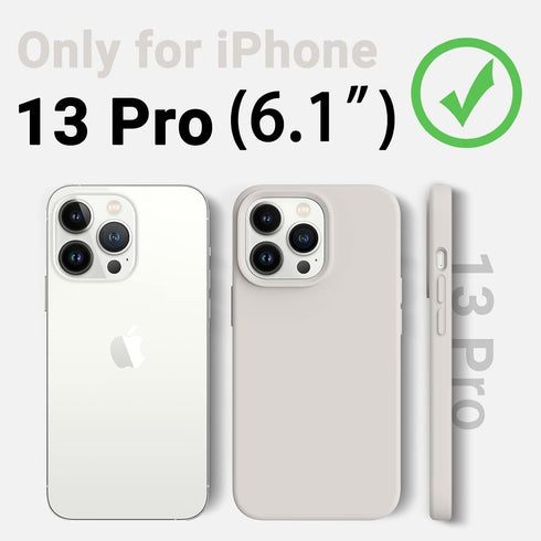 AOTESIER iPhone 13 Pro Case, Slim Liquid Silicone, Military Shockproof, Soft Microfiber Lining, Camera & Screen
