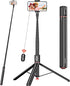 PEUJTEO 70" Auto Pop up Selfie Stick Tripod, All-in-1 Aluminum Celly Phone Selfie