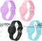 Waterproof Airtag Bracelet for Kids, Silicone Wristband Compatible with Apple Air Tag, Adjustable Anti-Lost Strap for